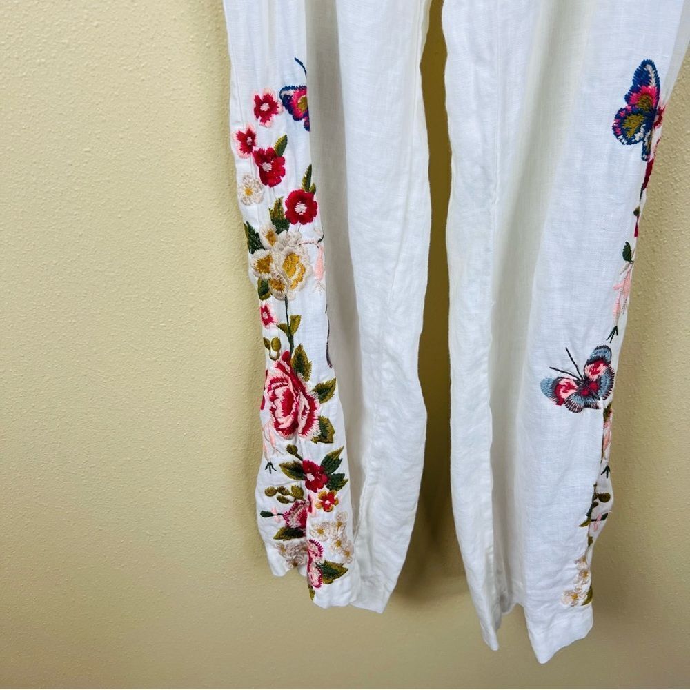 New JW Johnny Was Los Angeles Pants Embroidery Floral - Picture 5 of 9